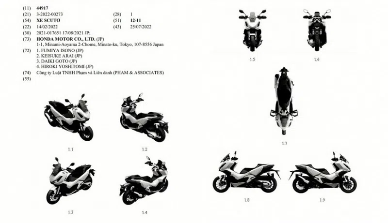 Mẫu xe ga địa hình của Honda tại Việt Nam chính thức được đăng ký bảo hộ kiểu dáng