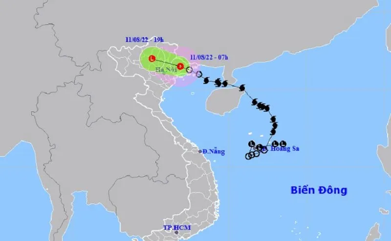 Bão số 2 suy yếu thành áp thấp trên đất liền Quảng Ninh-Hải Phòng, mưa lai rai đến mai