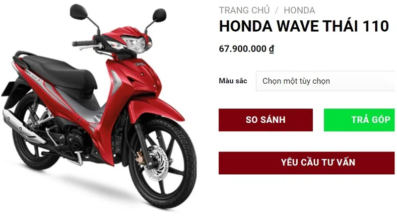 Xe máy Honda Wave 110i Thái Lan giảm 4 triệu đồng, chỉ từ 30 triệu đồng gây sốt
