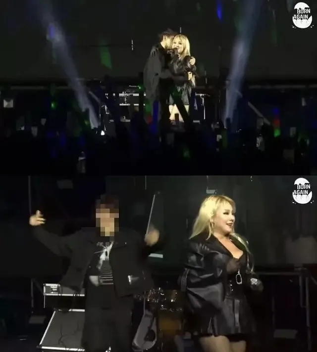 CL (2NE1) có pha xử lý chuyên nghiệp fan cuồng nhảy lên sân khấu ôm hôn