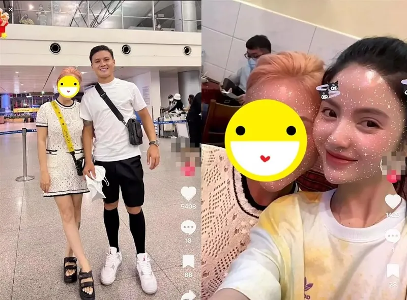Quang Hải và bạn gái bịn rịn ở sân bay trước giờ lên đường sang Pháp