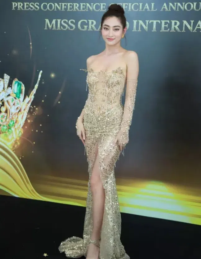 Hoa hậu Lương Thùy Linh táo bạo diện đồ xuyên thấu lộ nhược điểm