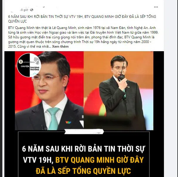 'Soái ca Thời sự' - BTV Quang Minh trở thành sếp lớn quyền lực sau 6 năm rời bàn tin Thời sự