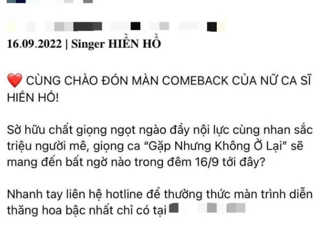 Hiền Hồ đắt show tiếp tục đi hát bất chấp thị phi sau màn comeback