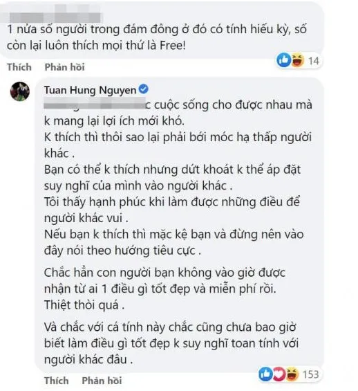 Sau án phạt, Tuấn Hưng đáp trả cực thâm thúy trước bình luận kém duyên của CDM