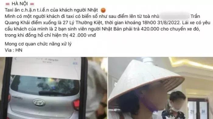 Thông tin mới vụ cuốc taxi 42 nghìn, thu 420 nghìn ở Hà Nội