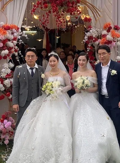 Chuyện thú vị về đám cưới của anh em song sinh cùng tổ chức chung một ngày ở Nghệ An 