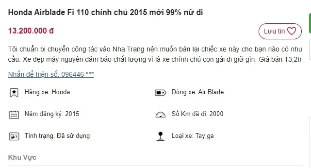 Honda Air Blade rao bán giá không tưởng, rẻ hơn Wave Alpha 2022 lên đến 7 triệu