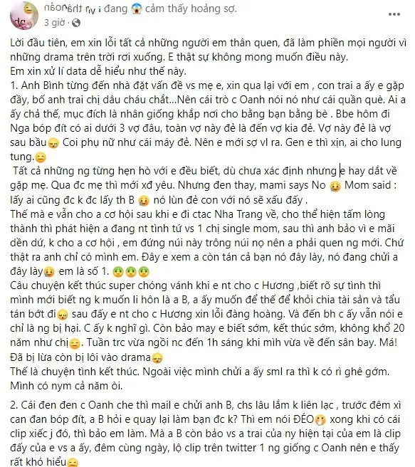 'Tình cũ shark Bình' đòi 'xử đẹp', bóc trần loạt thói xấu của 'người tình sóng gió' Phương Oanh