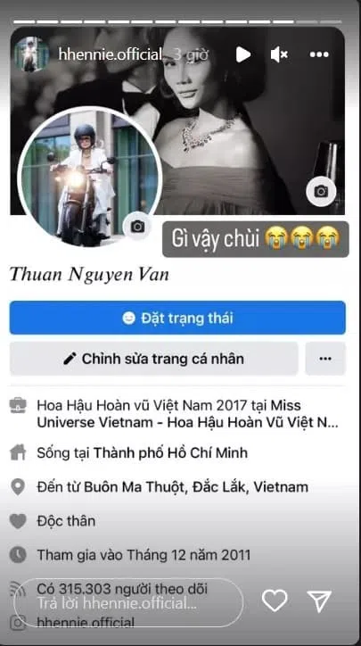 H'Hen Niê cầu cứu CĐM vì bị 'cướp' Facebook