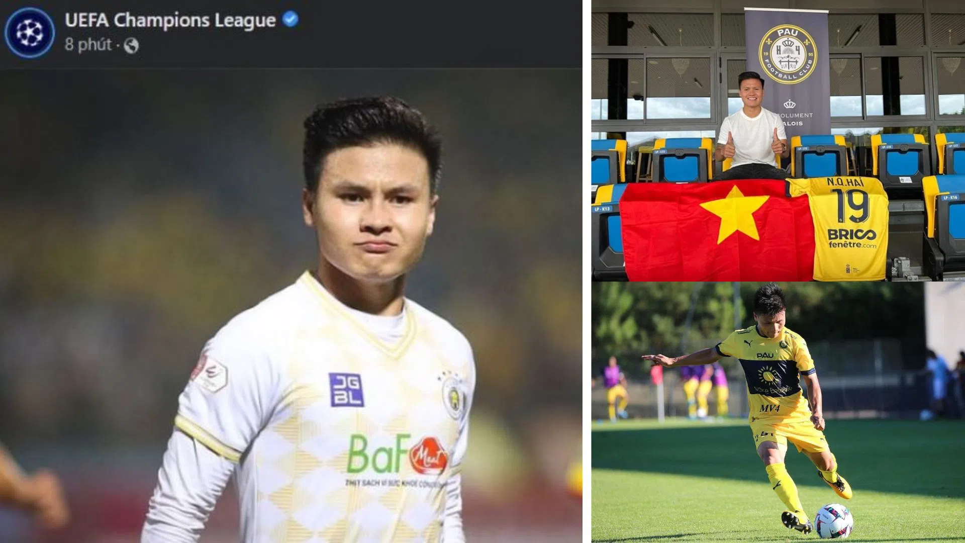 NÓNG: Quang Hải xuất hiện trên Fanpage UEFA Champions League, CĐM dậy sóng