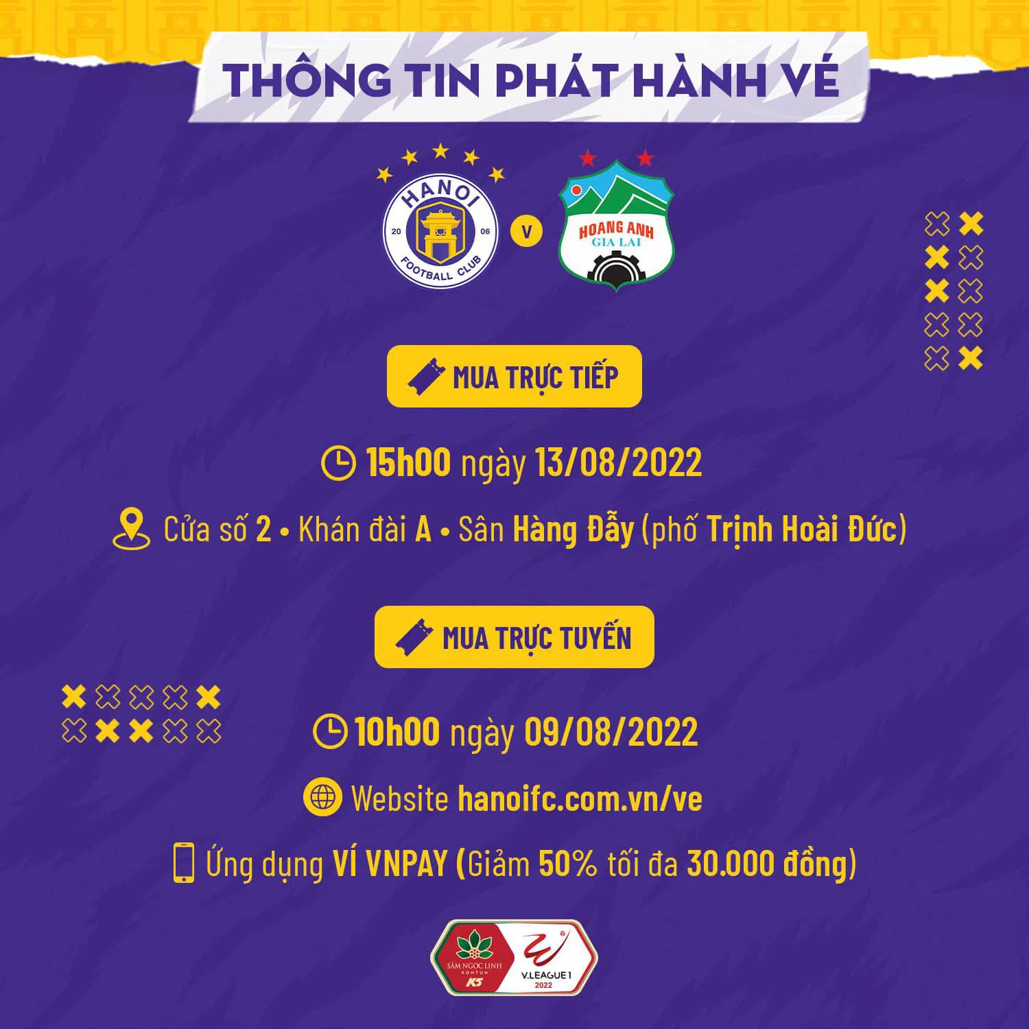 Đại chiến Hà Nội FC vs HAGL: BTC khuyến khích mua vé trực tuyến