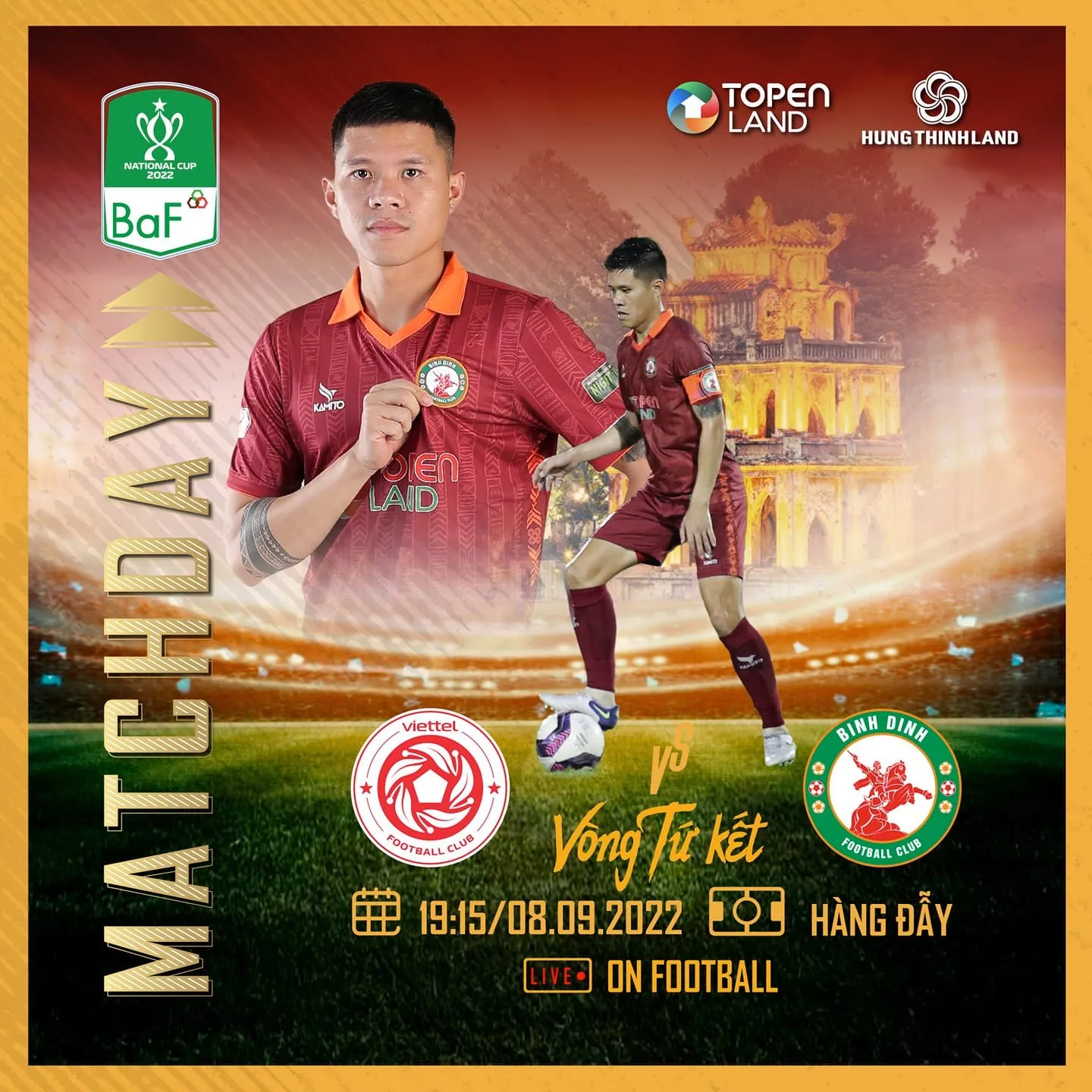 Trực tiếp Viettel vs Bình Định, link xem trực tiếp Viettel vs Bình Định: 19h15 08/09/2022