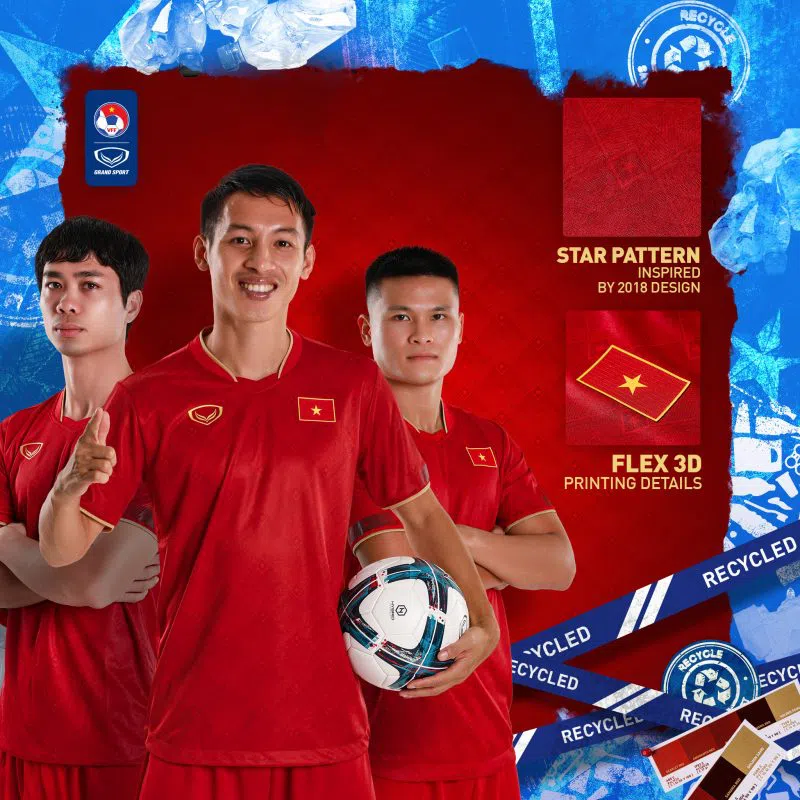 Những điểm nhấn trong mẫu áo thi đấu sân nhà chính thức của ĐT Việt Nam