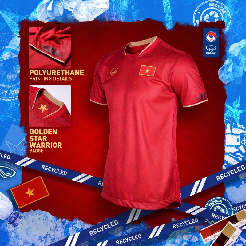 Những điểm nhấn trong mẫu áo thi đấu sân nhà chính thức của ĐT Việt Nam