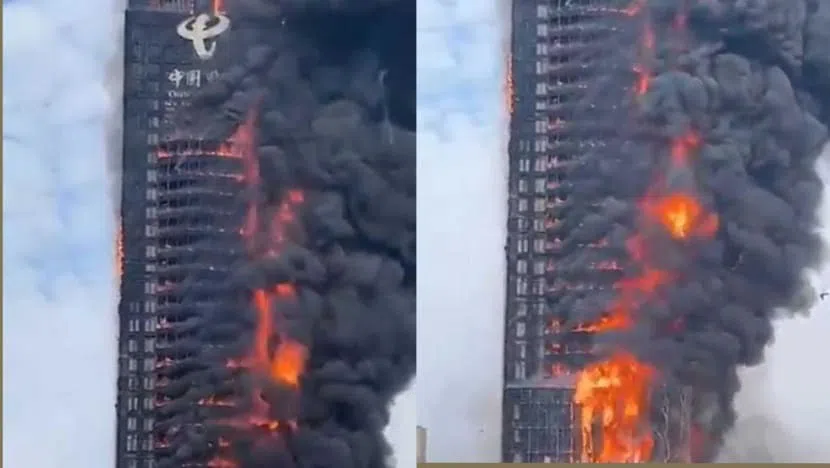 Cháy lớn tại tòa nhà viễn thông Trung Quốc, hàng chục tầng lầu hóa ngọn đuốc khổng lồ