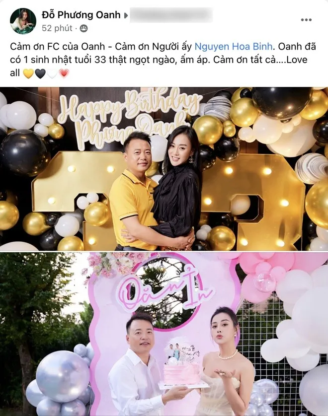 Nhưng ở trong nhóm kín, Phương Oanh không ngần ngại khoe ảnh tình tứ với bạn trai.