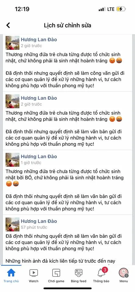 Doanh nhân Đào Lan Hương đã chỉnh sửa trạng thái nhiều lần, khiến CDM có những ý kiến trái chiều.