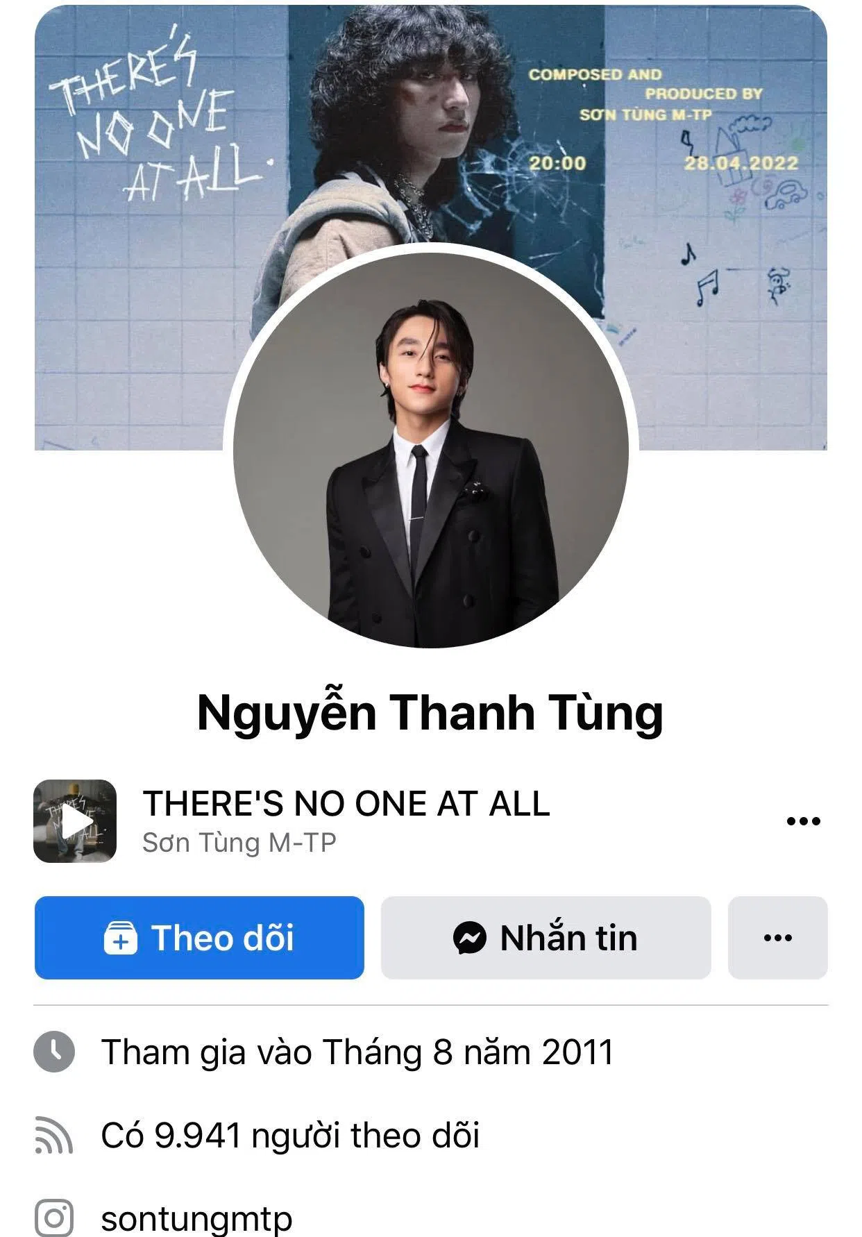 Con số follower ban đầu của Sơn Tùng M-TP là hơn 2,2 triệu.