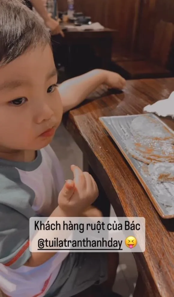 Hòa Minzy khiến dân tình 'gục ngã' trước biểu cảm cực đáng yêu của quý tử 
