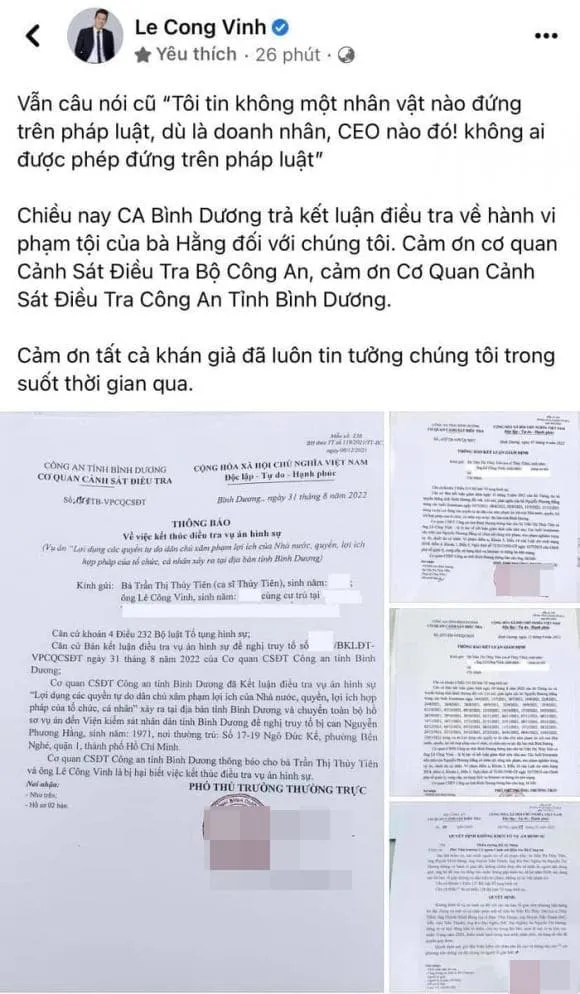 Đàm Vĩnh Hưng, Công Vinh có động thái mới sau 'vận đen' của bà Phương Hằng