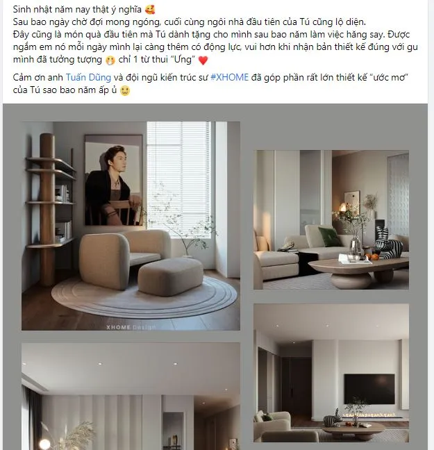 Đình Tú khoe cơ ngơi khủng mới tậu, nhưng gây chú ý lại là hình ảnh với Huyền Lizzie