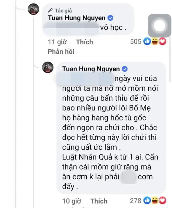 Tuấn Hưng bức xúc đáp trả khi bị anti-fan 'khịa' kém duyên