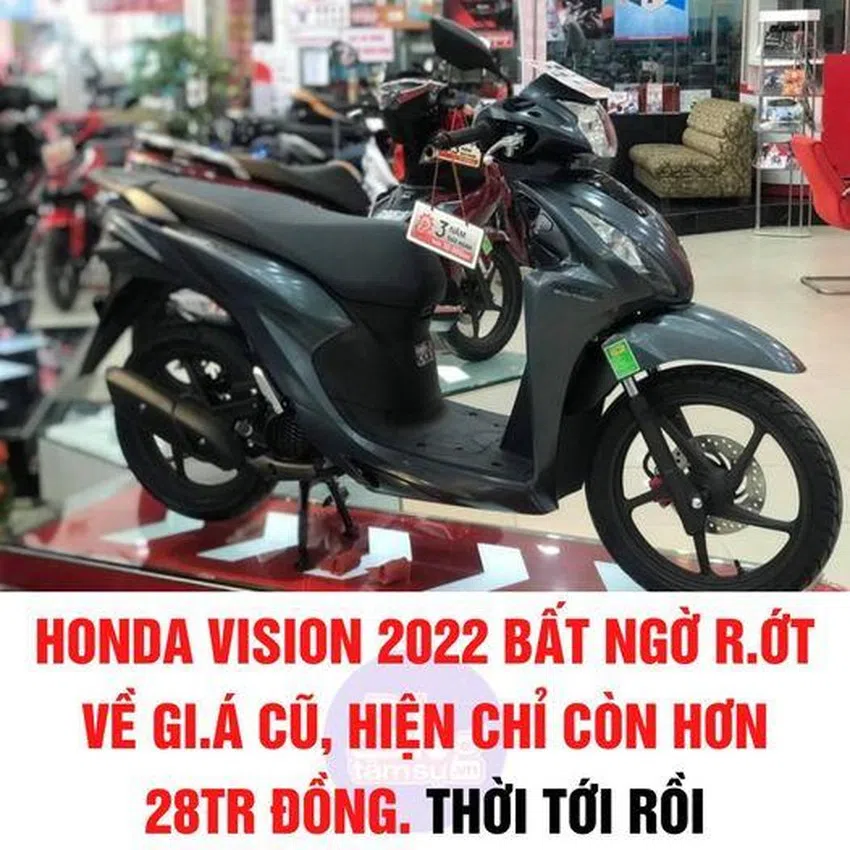 Xôn xao giá xe Honda Vision chỉ còn 28 triệu đồng, thấp hơn cả giá đề xuất