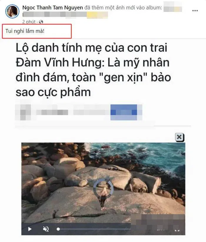 Bị đồn là mẹ ruột của con trai Đàm Vĩnh Hưng, thái độ của 'rich kid' Ngọc Thanh Tâm là gì?