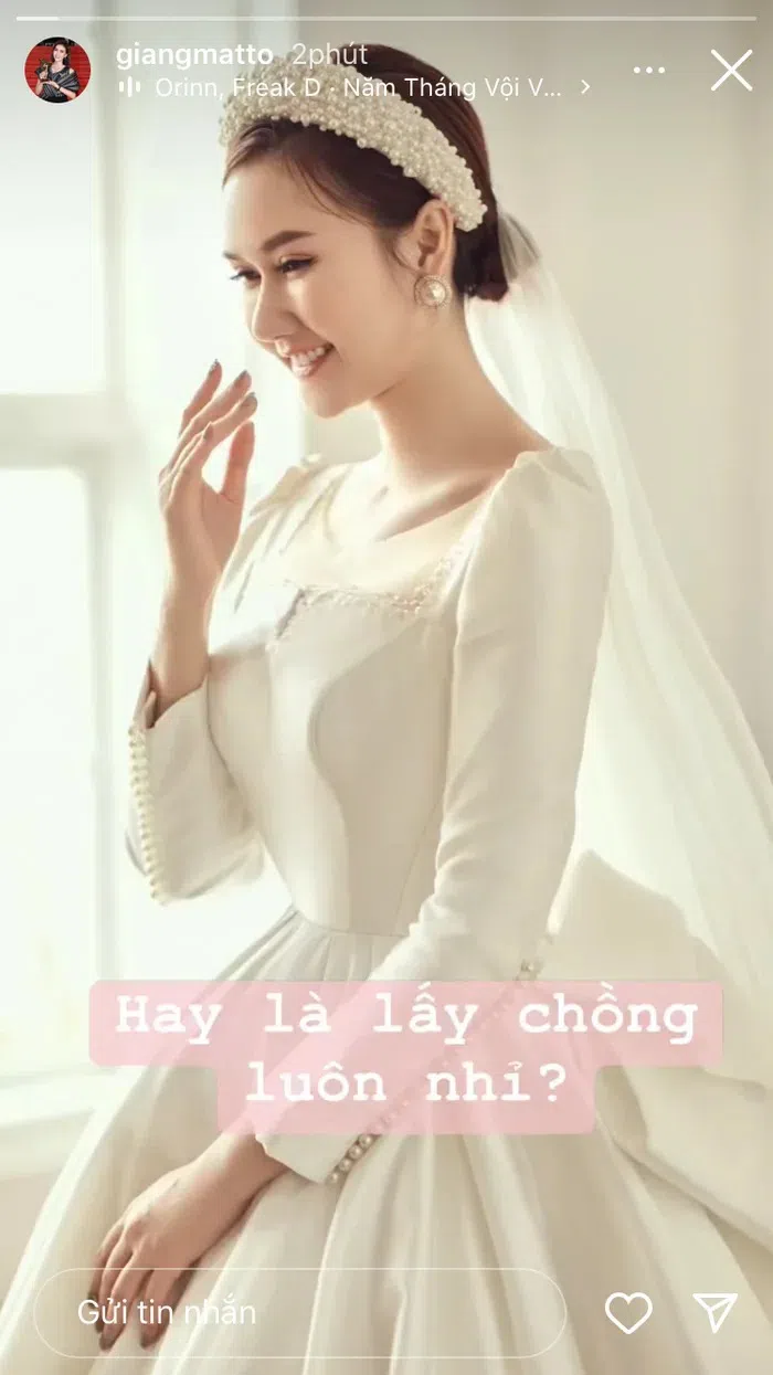 Hương Giang lộ hình ảnh mặc váy cưới sau 5 tháng chia tay Đình Tú