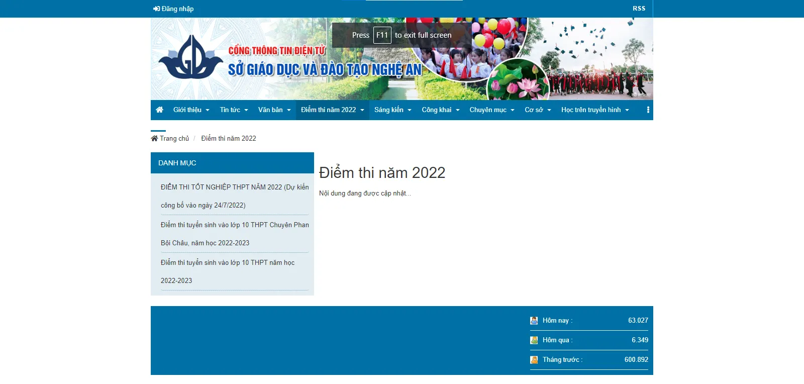 Tra cứu điểm thi THPT quốc gia 2022 tỉnh Nghệ An 