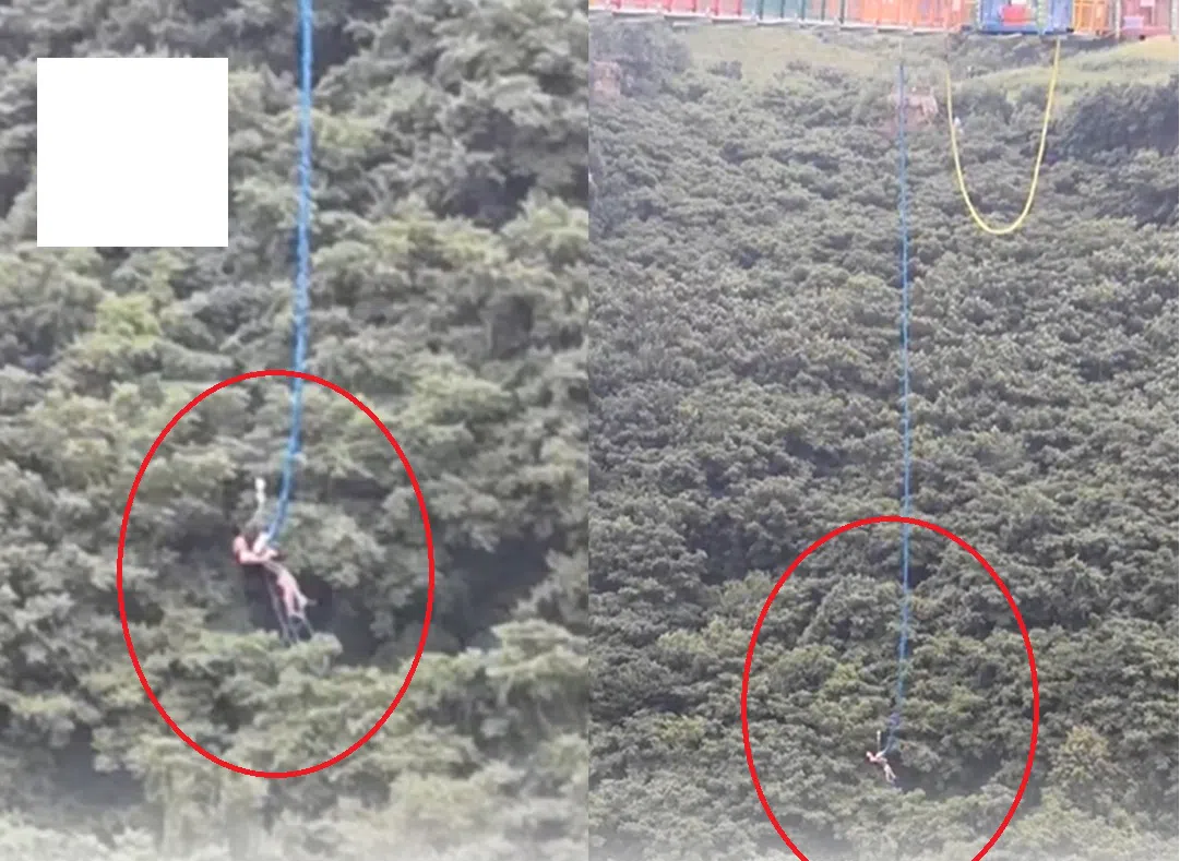 Lạnh gáy: Đang nhảy bungee từ độ cao gần 170m thì khu vui chơi mất điện, du khách la hét thảm thương 