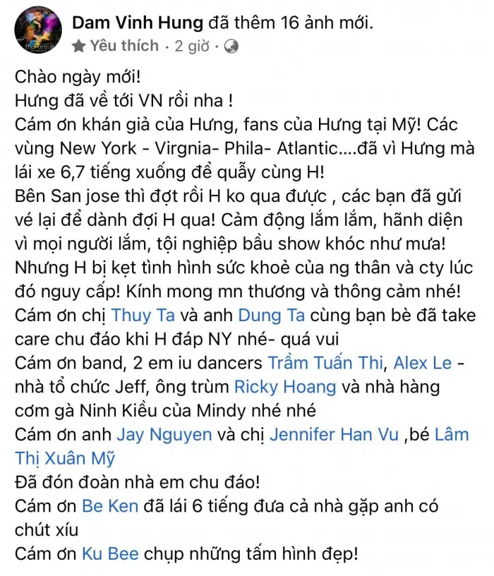 Đàm Vĩnh Hưng nghẹn ngào báo tin nguy cấp giữa lúc bà Phương Hằng bị tam giam, tức tốc về nước giải quyết