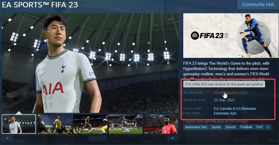 FIFA 23 vừa ra mắt đã bị chê tơi tả, liệu có nối gót PES trở thành một game thất bại? 195216