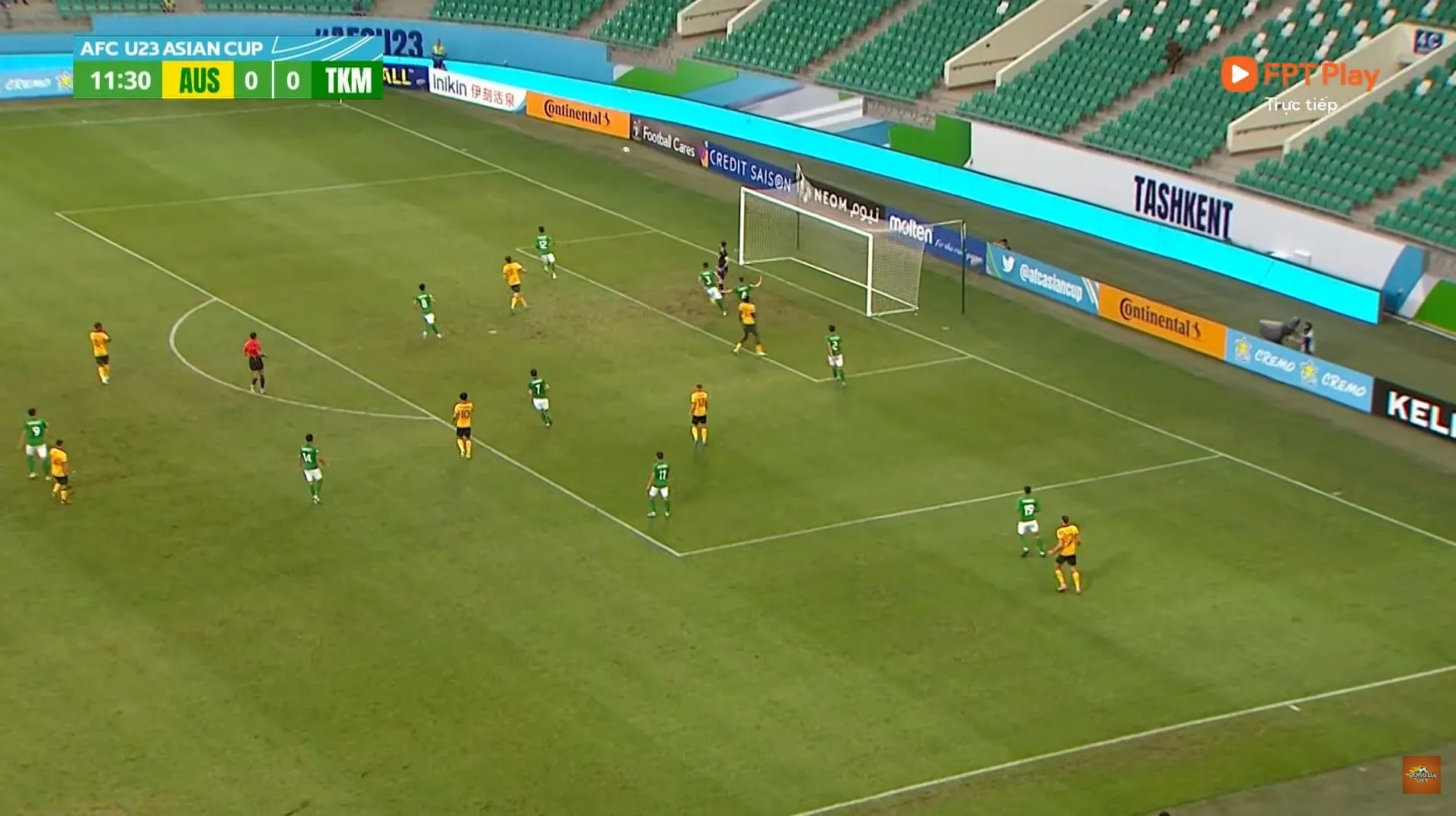 Trực tiếp U23 Úc 0-0 U23 Turkmenistan: 'Chuột túi' ép sân 147767