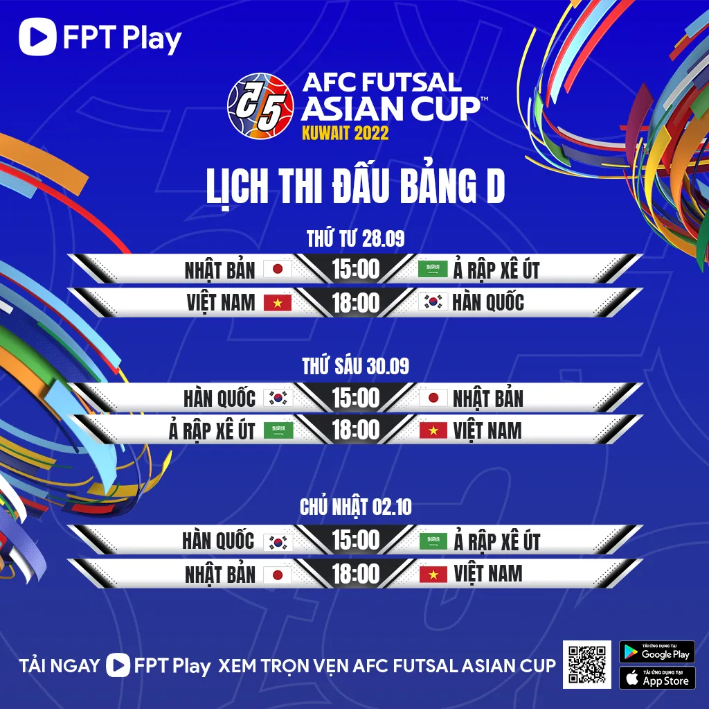 Đón xem ĐT Futsal Việt Nam đối đầu ĐT Futsal Hàn Quốc trên FPT Play 193385