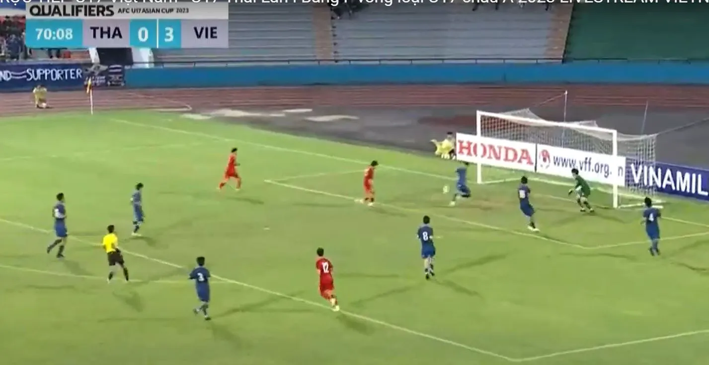 Trực tiếp U17 Việt Nam 3-0 U17 Thái Lan: Vượt trội hoàn toàn 200045