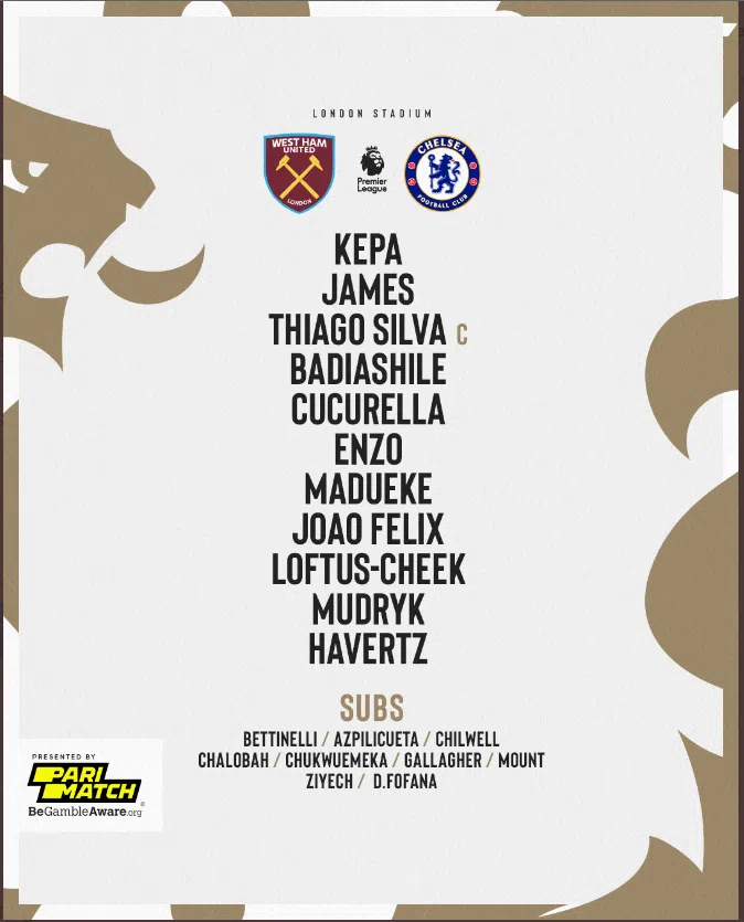 Trực tiếp West Ham vs Chelsea: Enzo đá chính, Joao Felix lĩnh xướng hàng công 247974