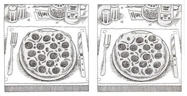 tim diem khac nhau o hai buc tranh