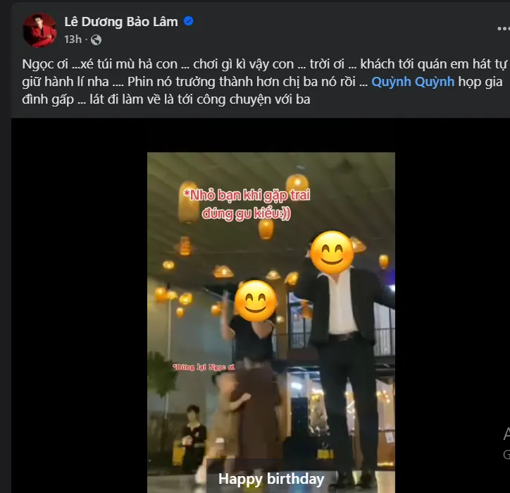 le-duong-bao-lam-len-tieng-ve-hanh-dong-nhay-cam-cua-con-gai-2