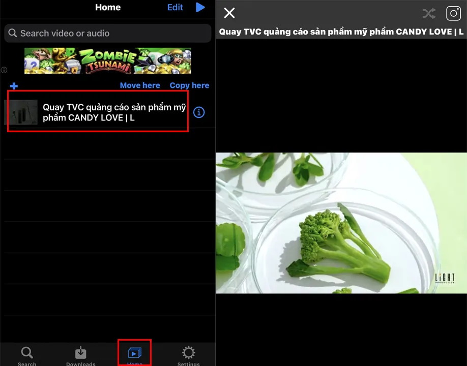 tai video youtube ve iPhone