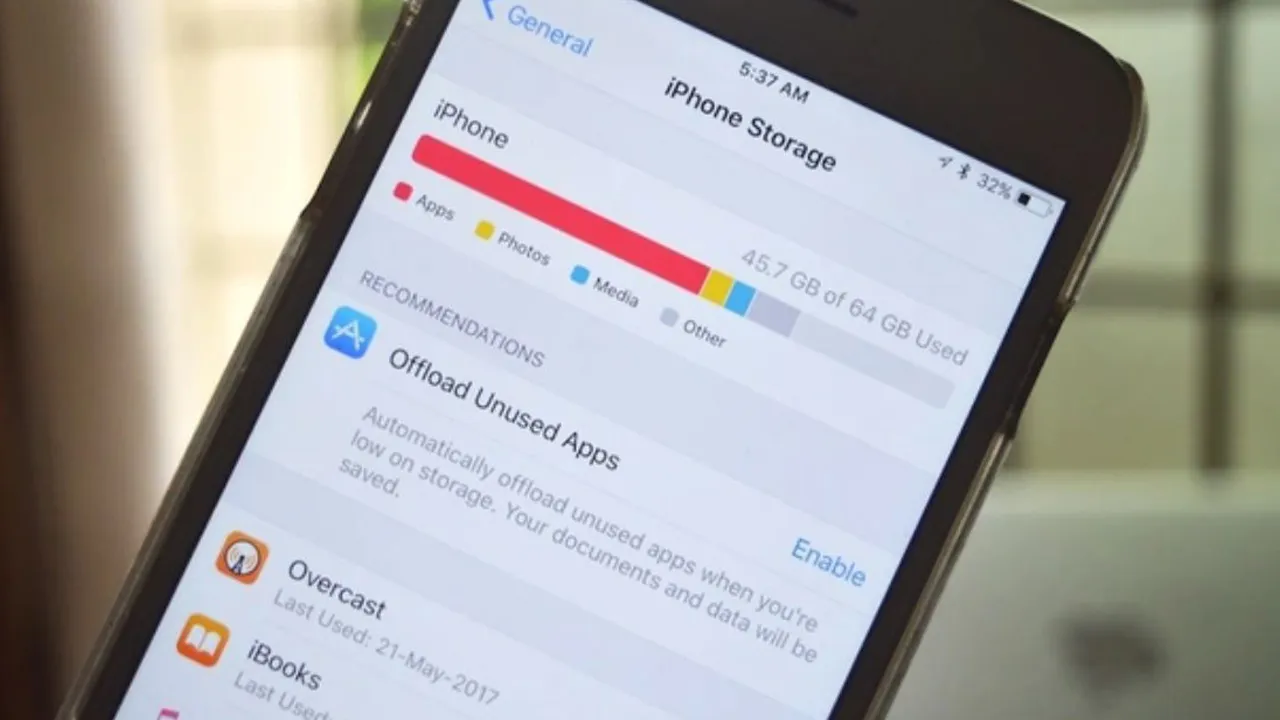 giai phong dung luong iPhone