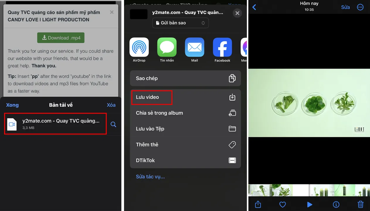 tai video youtube ve iPhone