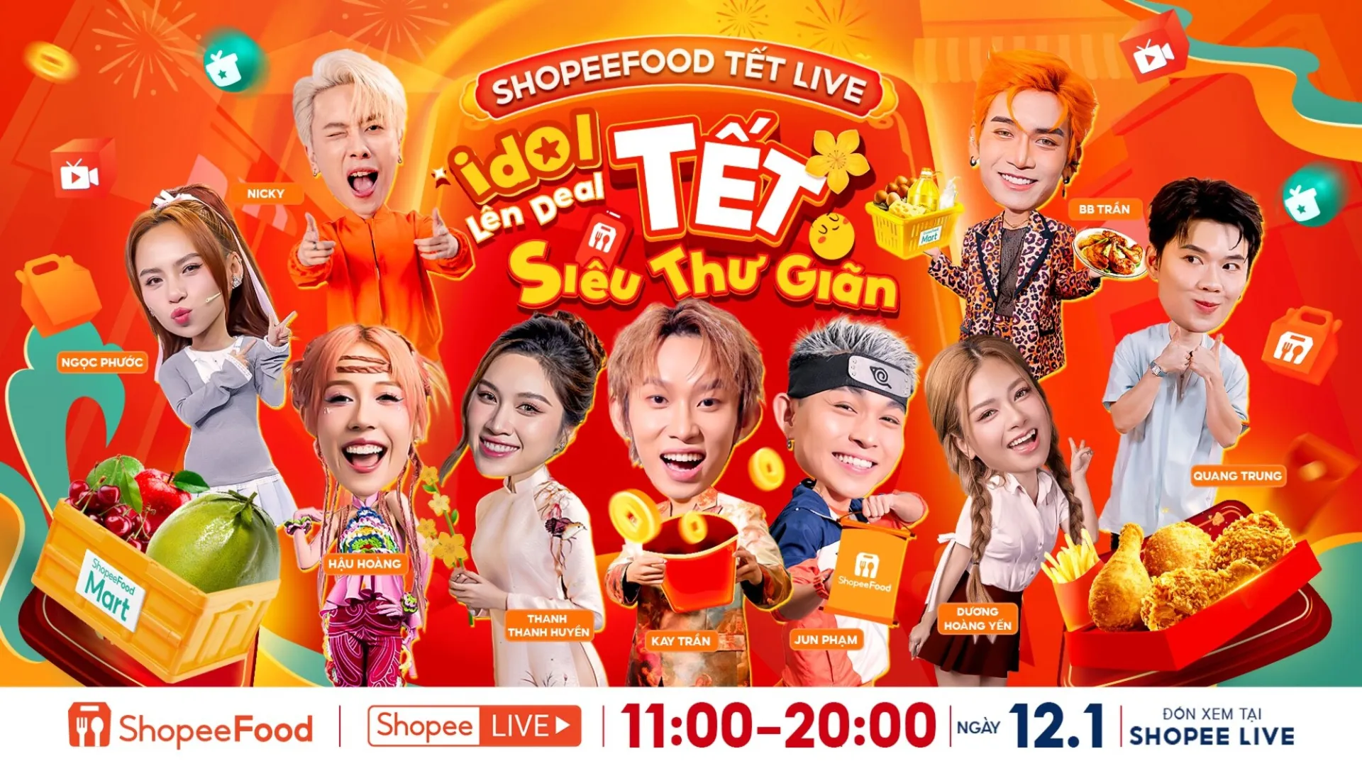 KV Livestream 12.1 Idol len deal - Tet sieu thu gian (1)