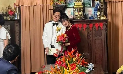 Rò rỉ những hình ảnh đầu tiên về đám cưới của streamer Bomman và MC Minh Nghi