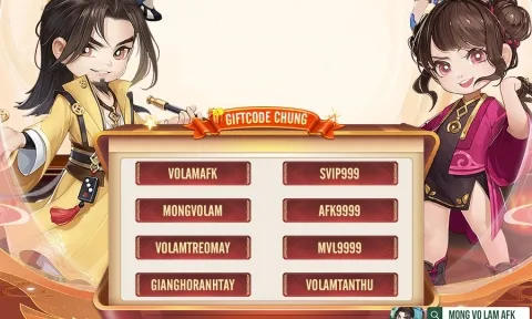 Code Mộng Võ Lâm AFK mới nhất và cách nhập giftcode