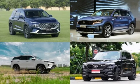 Loạt SUV 7 chỗ bán chạy nhất Việt Nam: Fortuner, Santa Fe và Sorento "so găng"