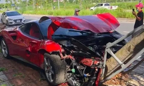 Ferrari 488 GTB gặp nạn tại Hà Nội có thể mất 6 tỷ tiền sửa, garage vẫn im lặng