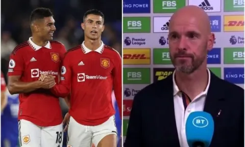 Ten Hag chính thức lên tiếng về việc đá chính của Ronaldo và Casemiro: 'Vua C1' sẽ tiếp tục 'dự bị mòn ghế'?