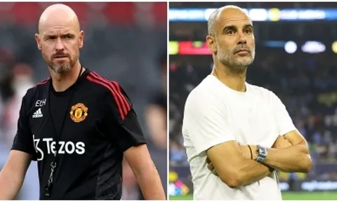 Ten Hag gửi thông điệp 'đanh thép' tới Pep Guardiola sau trận thua Derby Manchester